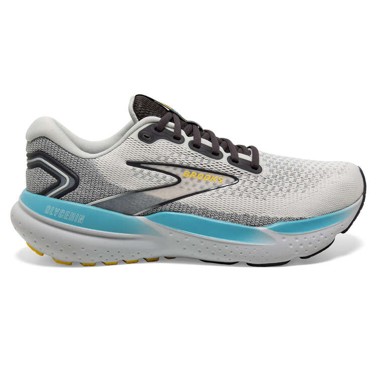 Brooks Glycerin 21 Mens Running Shoes, Grey/Blue, rebel_hi-res