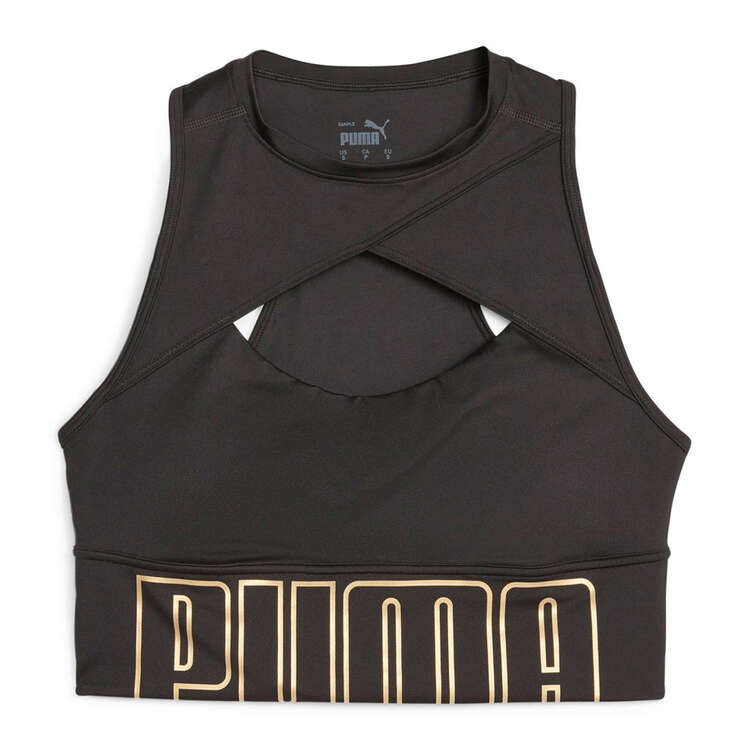 Puma Fit Womens Move Fashion Longline Sports Bra, Black, rebel_hi-res