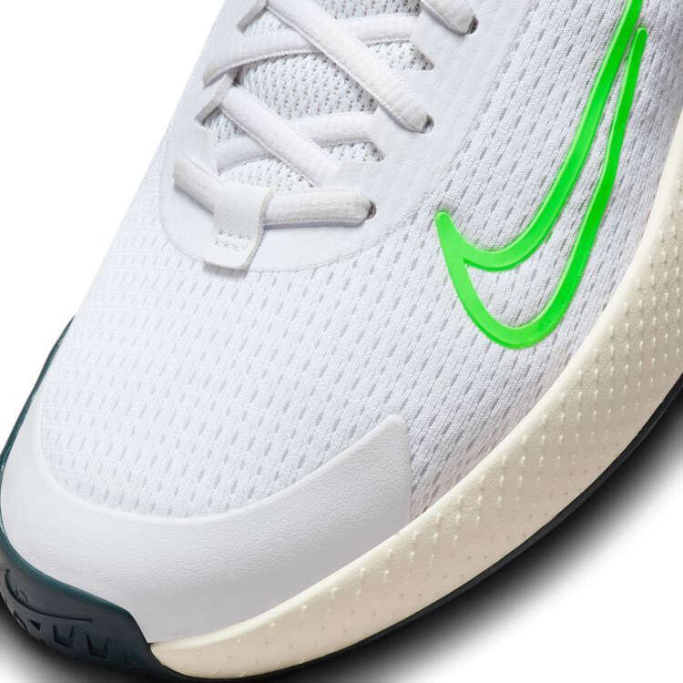 NikeCourt Vapor Lite 2 Mens Tennis Shoes, White/Green, rebel_hi-res