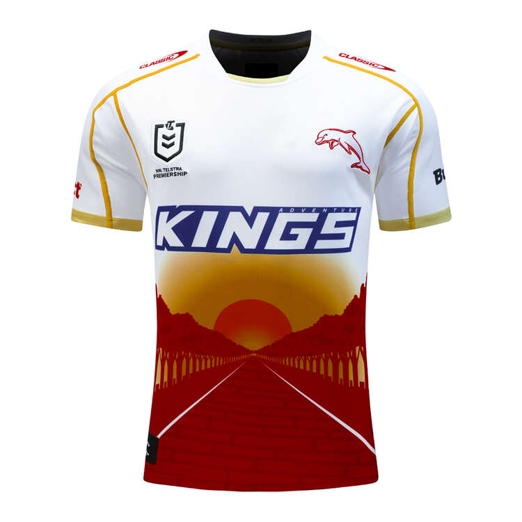 Dolphins 2024 Kids ANZAC Jersey, White/Red, rebel_hi-res