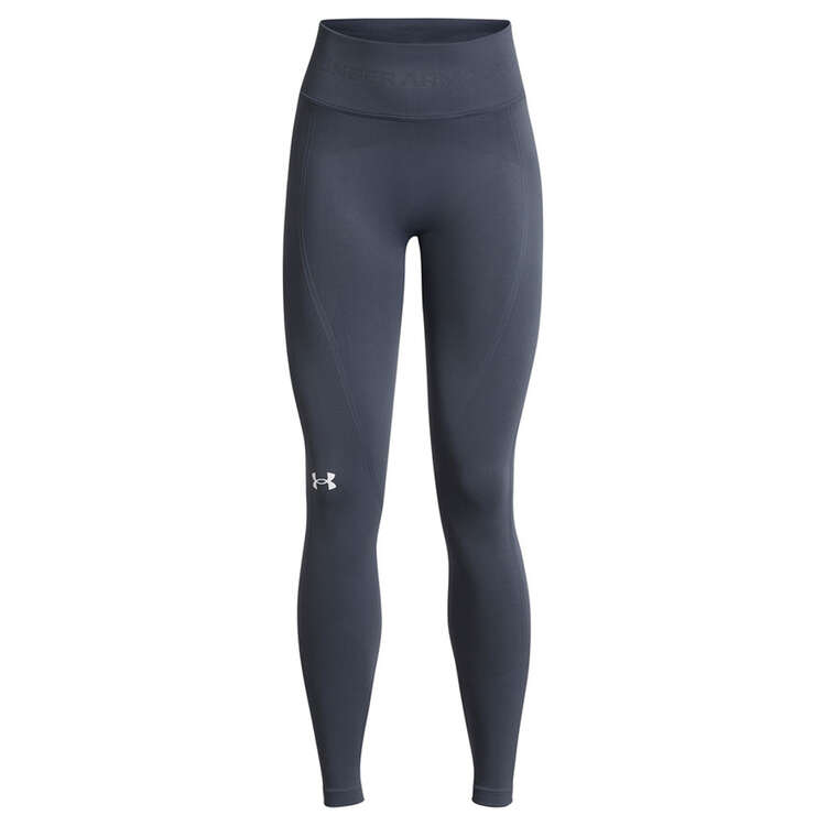 Under Armour Womens Train Seamless Full Length Tights, Grey, rebel_hi-res