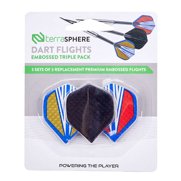 Terrasphere Embossed Dart Flights 3 Pack, , rebel_hi-res