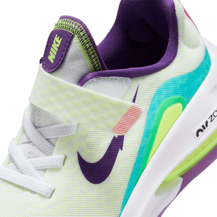 Nike Air Zoom Arcadia 2 PS Kids Running Shoes, White/Multi, rebel_hi-res