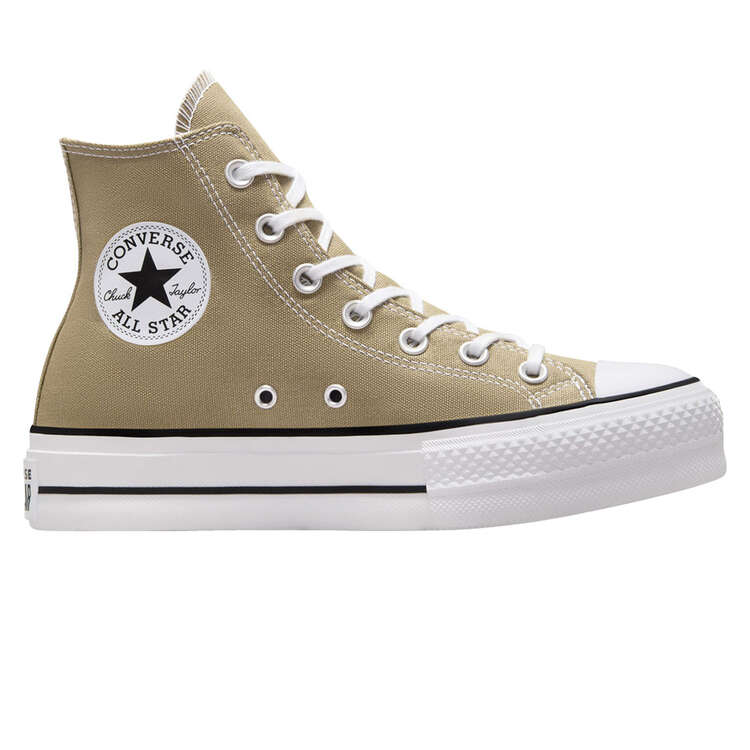 Converse Chuck Taylor All Star Lift High Womens Casual Shoes, Brown/White, rebel_hi-res