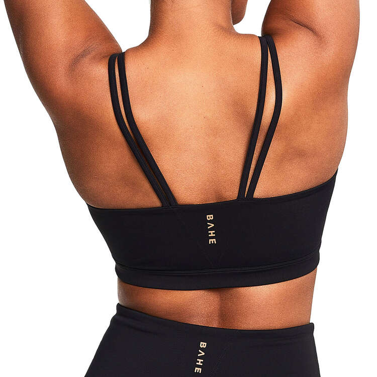 Bahe Womens Dinamica Strappy Active Sports Bra Black XL