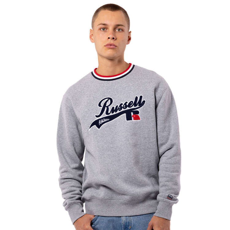 Russell Athletic Mens Ebbets Sweatshirt, Grey, rebel_hi-res