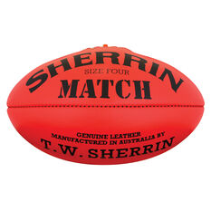Sherrin Match Australian Rules Ball Red 4, , rebel_hi-res