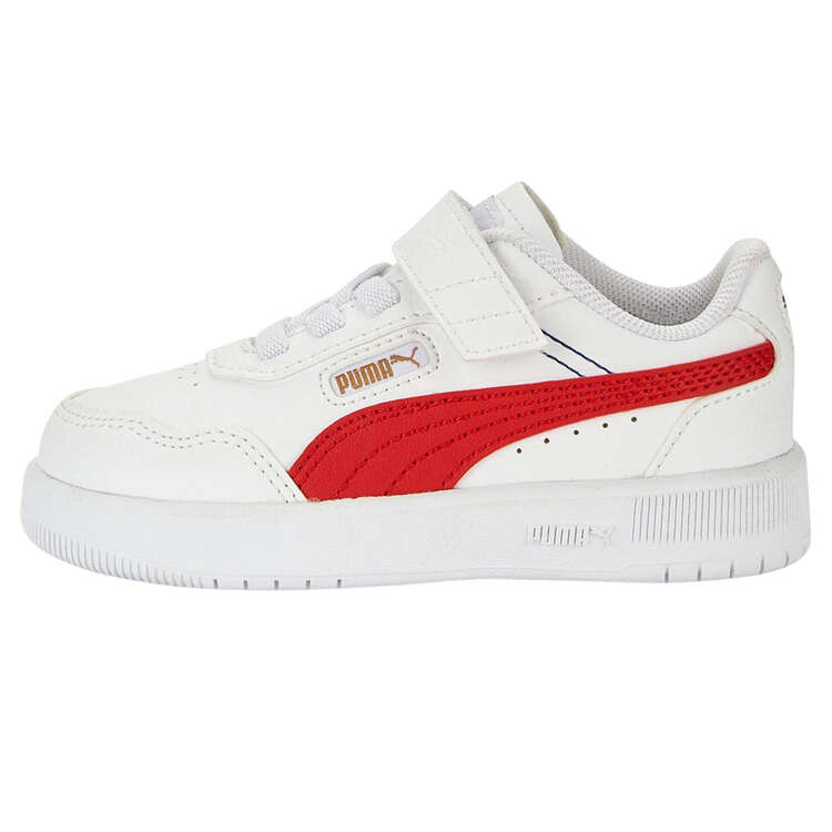 Puma Court Ultra Toddlers Shoes, White/Red, rebel_hi-res