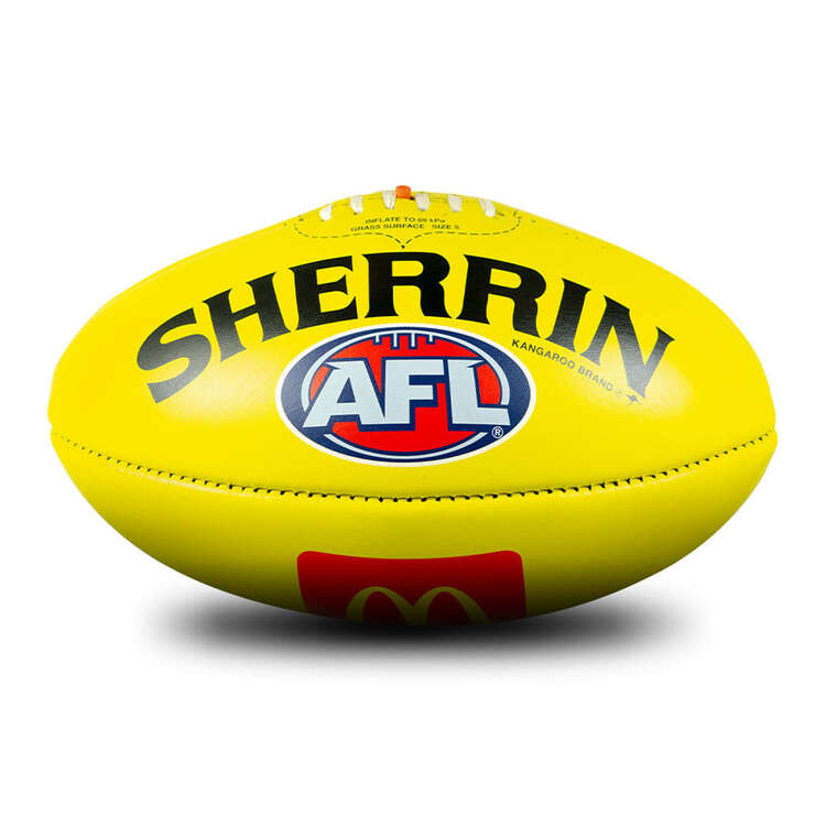 Sherrin KB Official AFL Yellow Game Ball, , rebel_hi-res