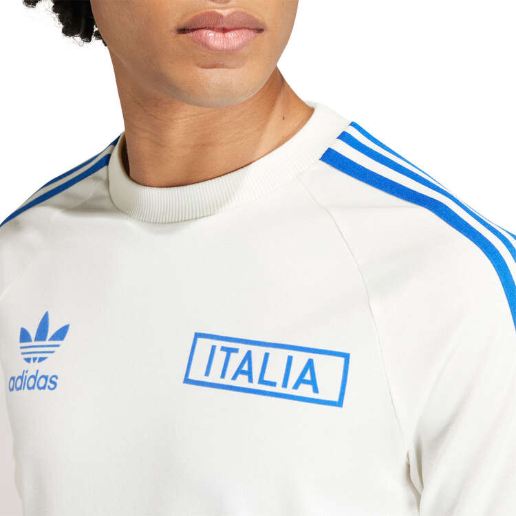 Italy Adicolor 3-Stripe Tee, White, rebel_hi-res