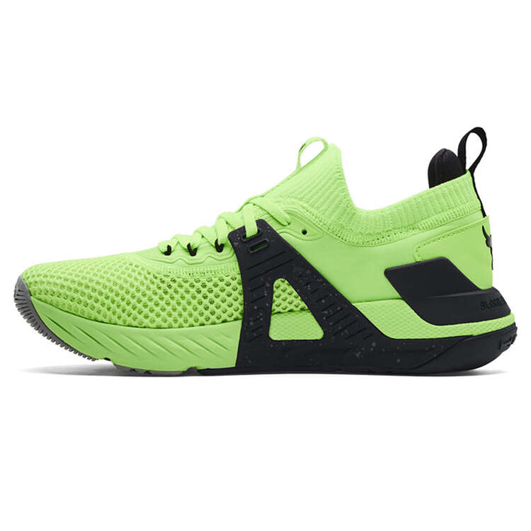 Under Armour Project Rock 4 Mens Training Shoes Yellow/Black US 8.5, Yellow/Black, rebel_hi-res