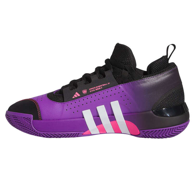 adidas D.O.N. Issue 5 Purple Bloom Basketball Shoes Purple US Mens 7 / Womens 8, Purple, rebel_hi-res