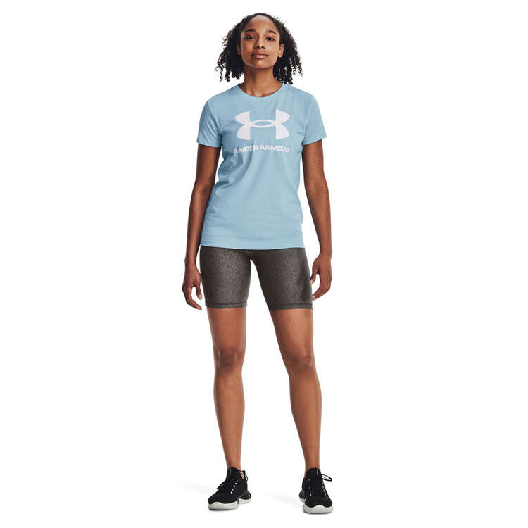 Under Armour Womens Sportstyle Logo Tee, Blue, rebel_hi-res