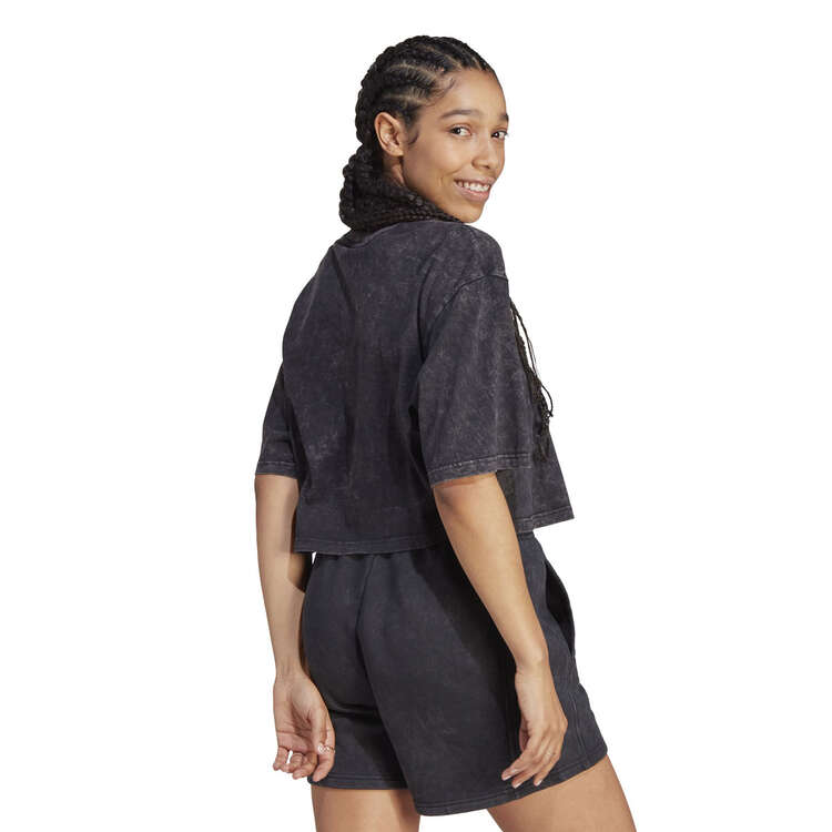 adidas Womens ALL SZN Washed Tee, Black, rebel_hi-res