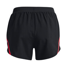 Under Armour Womens Fly By 2.0 Shorts, Black, rebel_hi-res