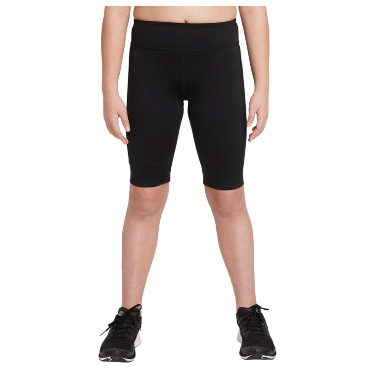 Nike Girls Dri-FIT One Bike Shorts Black XL XL, Black, rebel_hi-res