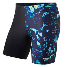 Speedo Mens Leisure Texture Waterboy Swim Shorts Black 14, Black, rebel_hi-res