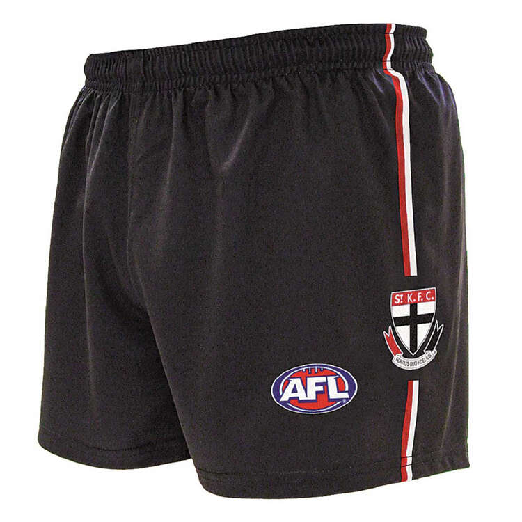 St Kilda Saints  Mens Home Supporter Shorts, Black, rebel_hi-res