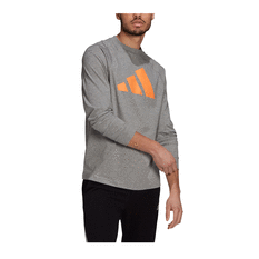 adidas Mens Sportswear Lightweight Sweatshirt Grey S, Grey, rebel_hi-res
