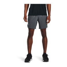 Under Armour Mens Launch 7inch Running Shorts Grey S, Grey, rebel_hi-res