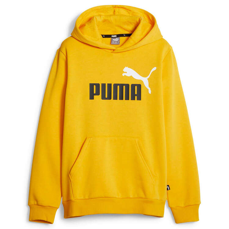 Puma Junior Kids Essential Plus 2 Colour Big Logo Hoodie, Yellow, rebel_hi-res