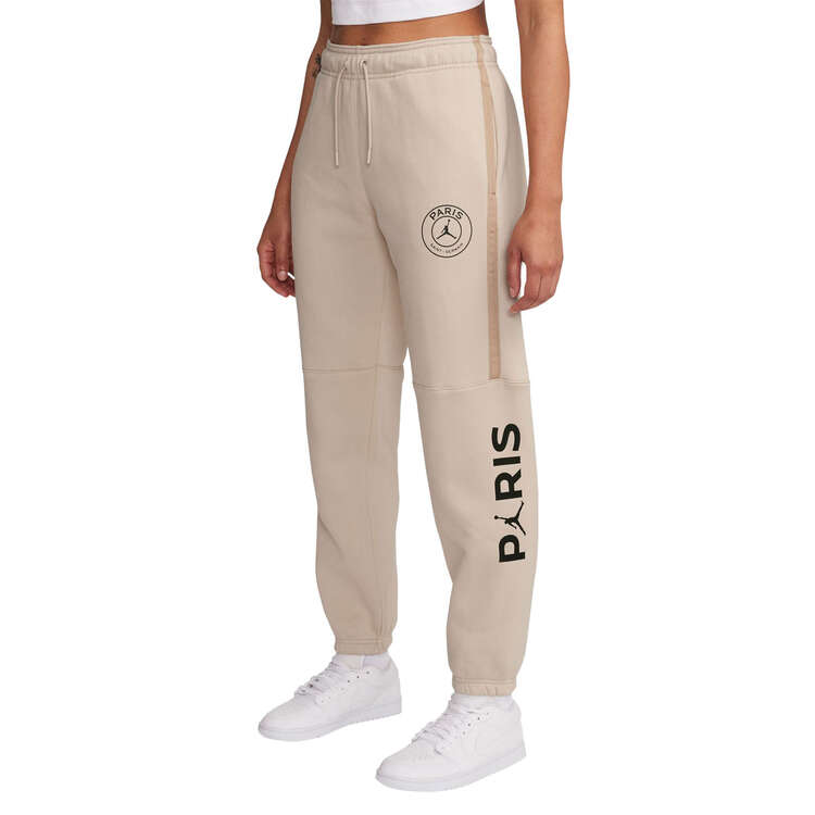 Nike PSG X Jordan Womens Fleece Graphic Pants, White, rebel_hi-res