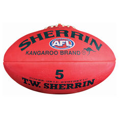 Sherrin Synthetic Australian Rules Ball Red 5, , rebel_hi-res