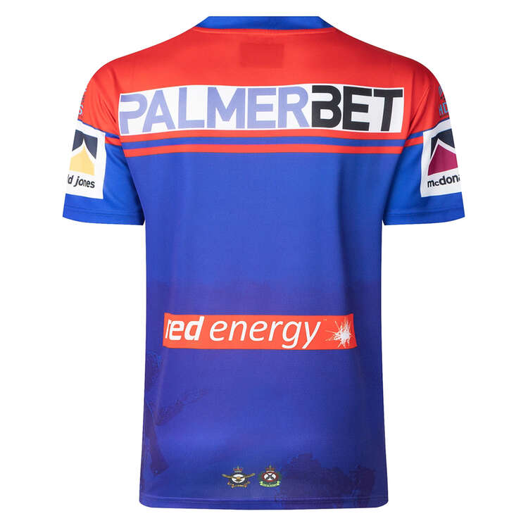 Newcastle Knights 2024 Mens ANZAC Jersey, Blue/Red, rebel_hi-res