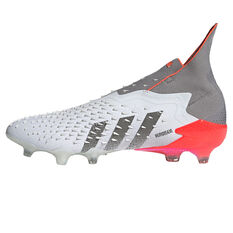 adidas Predator Freak + Football Boots White/Red US Mens 7 / Womens 8.5, White/Red, rebel_hi-res
