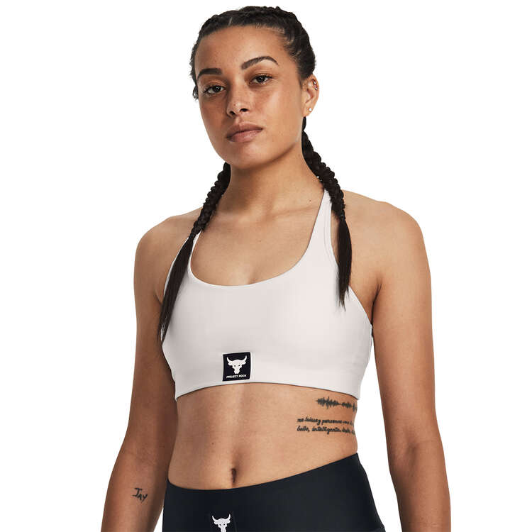 Under Armour Womens Project Rock All Train Crossback Sports Bra, , rebel_hi-res