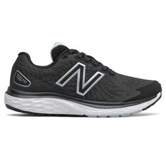 New Balance 680 v7 D Womens Running Shoes Black/White US 6, Black/White, rebel_hi-res