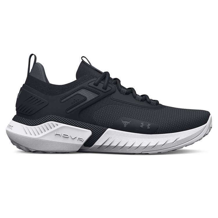 Under Armour Project Rock 5 Womens Training Shoes, Black/White, rebel_hi-res
