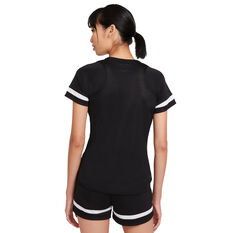 Nike Womens Dri-FIT Academy 21 Football Tee Black XS, Black, rebel_hi-res