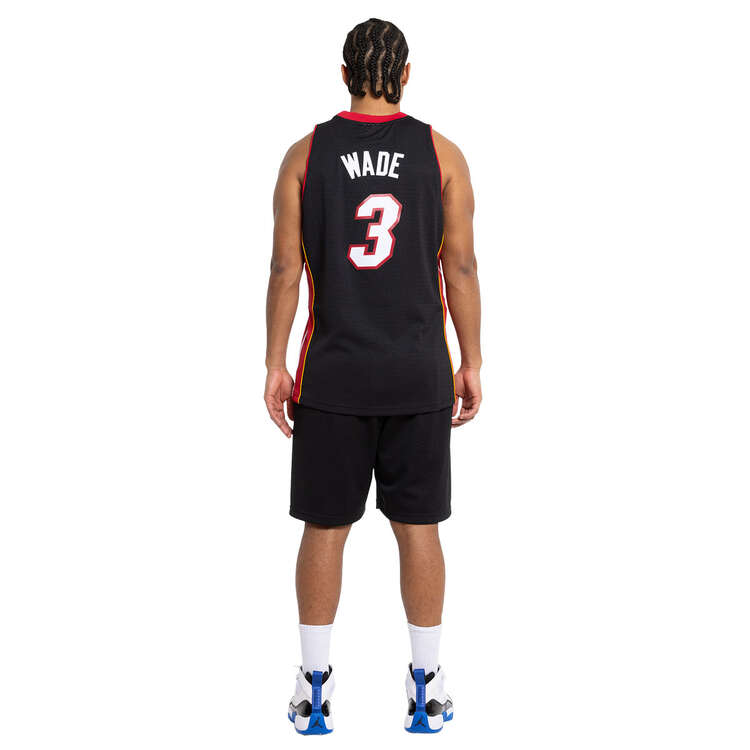 Miami Heat Mens Dwayne Wade 2012/13 Swingman Basketball Jersey, Black, rebel_hi-res