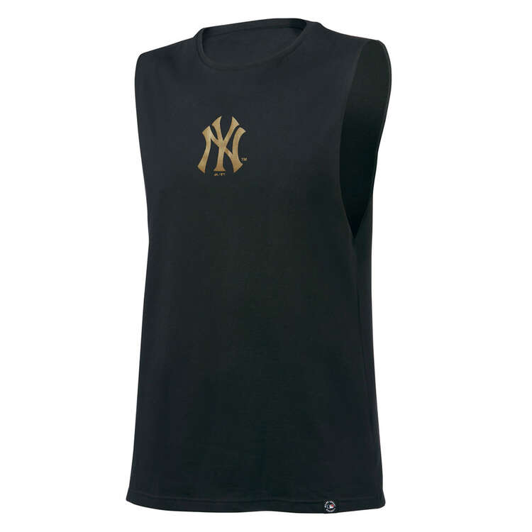 New York Yankees Mens Bailey Logo Muscle Tank, Black, rebel_hi-res