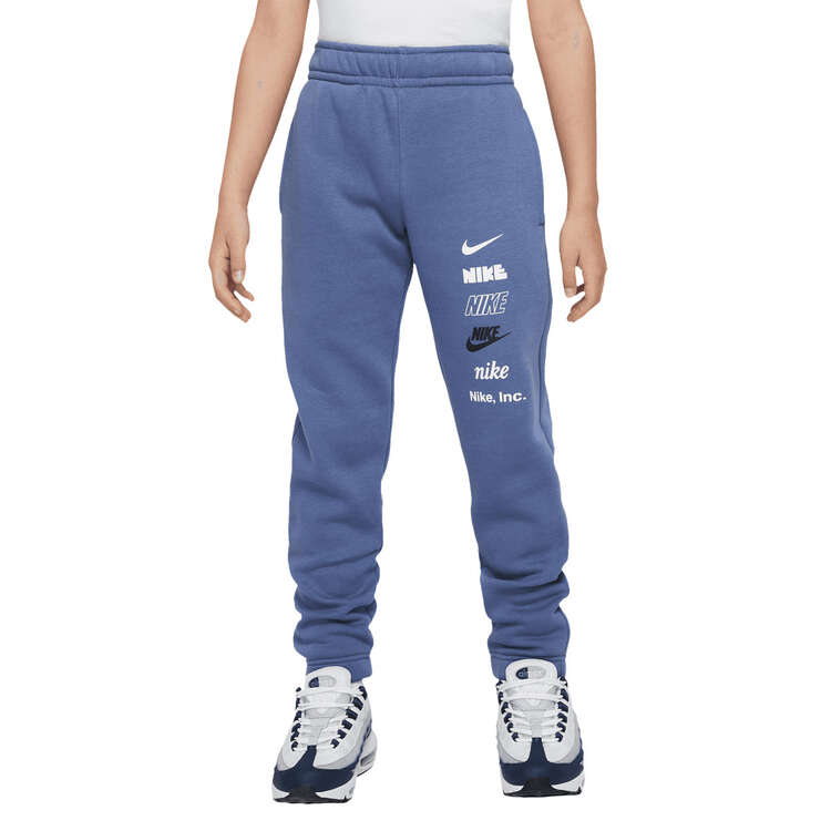 Nike Boys Sportswear Basketball Logo Jogger Pants Blue XS, Blue, rebel_hi-res