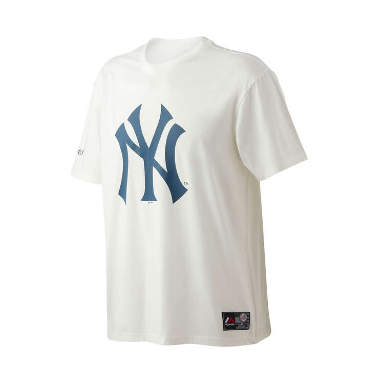 Majestic New York Yankees Mens Logo Tee White S, White, rebel_hi-res