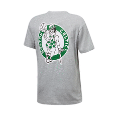 Boston Celtics Mens Retro Repeat Tee, Grey, rebel_hi-res