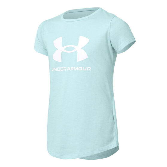 Under Armour Girls Sportstyle Graphic Tee Green XS, Green, rebel_hi-res