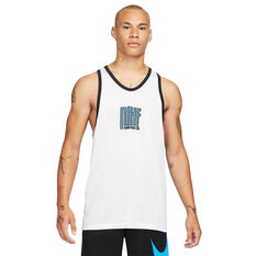 Nike Starting Five Mens Basketball Jersey, White/Light Blue, rebel_hi-res
