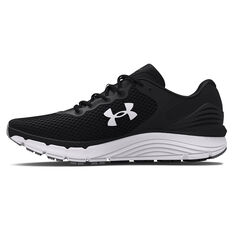 Under Armour Charged Intake 5 Mens Running Shoes, Black/White, rebel_hi-res