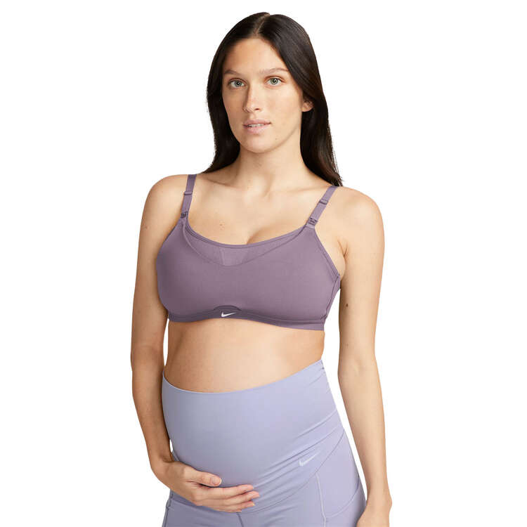 Nike Womens Alate Light Support Maternity Sports Bra Purple L