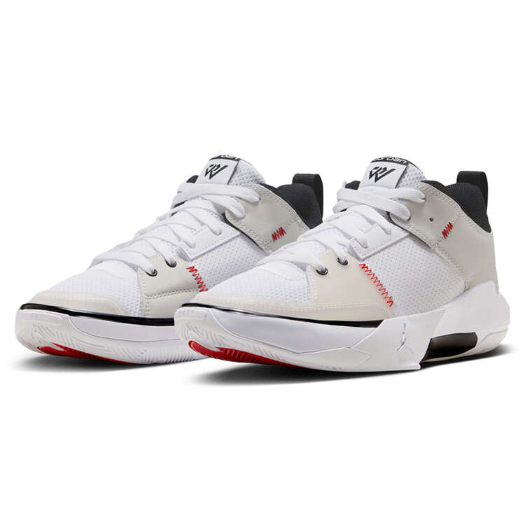 Jordan One Take 5 GS Kids Basketball Shoes, White/Red, rebel_hi-res