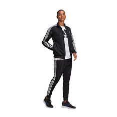 adidas Mens Essentials 3-Stripes Classic Tracksuit, Black, rebel_hi-res