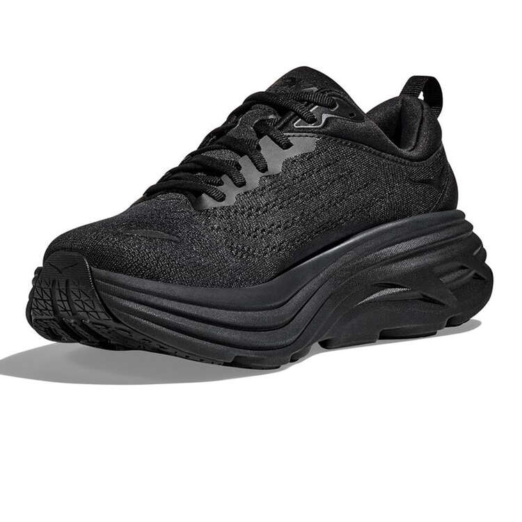 HOKA Bondi 8 Womens D Running Shoes, Black, rebel_hi-res