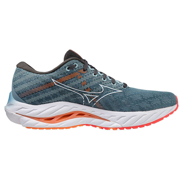 Mizuno Wave Inspire 19 Mens Running Shoes Blue/Orange US 8, Blue/Orange, rebel_hi-res