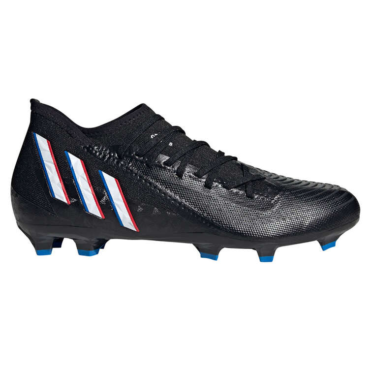 adidas Predator Edge .3 Football Boots Black/White US Mens 7 / Womens 8, Black/White, rebel_hi-res