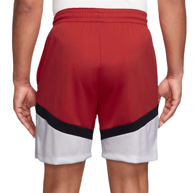 Nike Mens Dri-FIT Icon Basketball Shorts, Red/White, rebel_hi-res