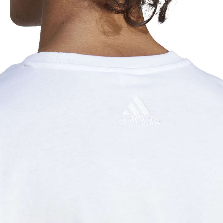 adidas Essentials Single Jersey Big Logo Tee, White, rebel_hi-res