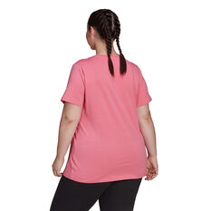 adidas Womens Essentials Logo Tee Plus Pink 1X, Pink, rebel_hi-res